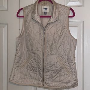 Cream quilted vest